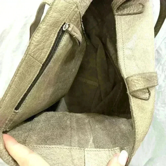 Day and Mood Heather Tote Gray Suede Leather Anthropologie Patchwork Medium Boho - Picture 8 of 14